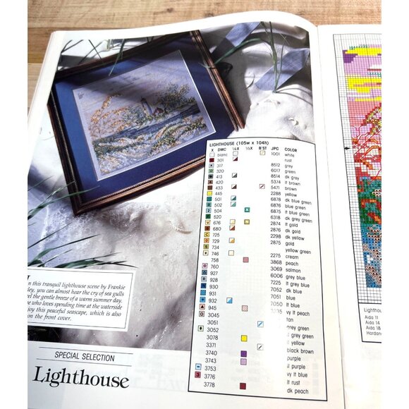 Lighthouse Cross-Stitch Pattern From Leisure Arts Magazine - Picture 4 of 4